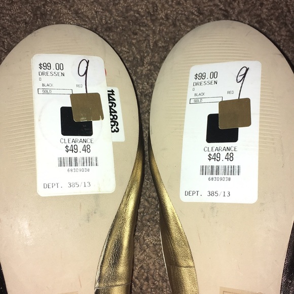 Lord & Taylor Dressen Ballet Flats - Lite Gold 9 - Picture 4 of 8